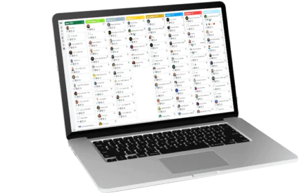 Notebook exibindo o CRM Kanban do Waseller